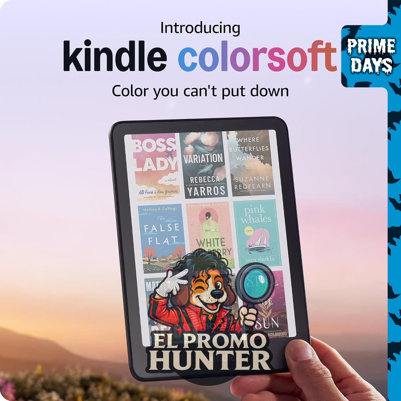 Amazon Kindle Colorsoft (16 GB) con pantalla en color y luz cálida ajustable.