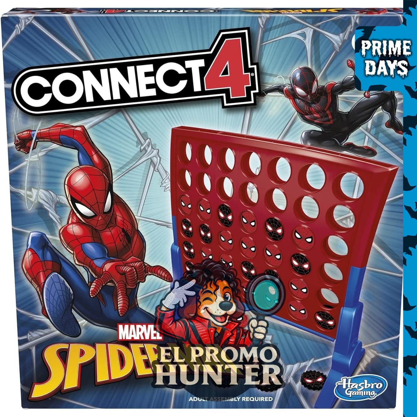 Hasbro Gaming Connect 4 edición Spider-Man, juego de mesa de estrategia para 2 jugadores, recomendado a partir de 6 años.
