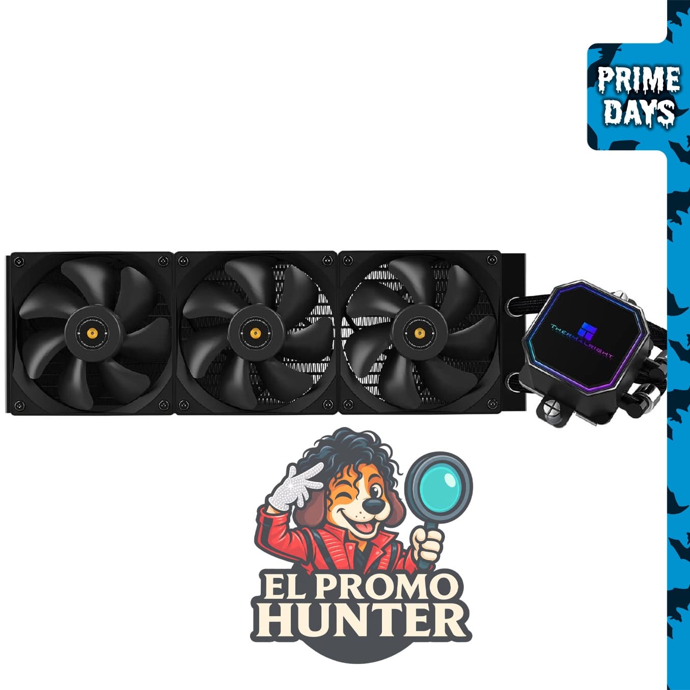 Thermalright Frozen Prism 360, enfriador de agua negro para CPU con ventiladores PWM, compatible con AMD AM4/AM5 e Intel LGA1150/1155/1200/1700/1851.
