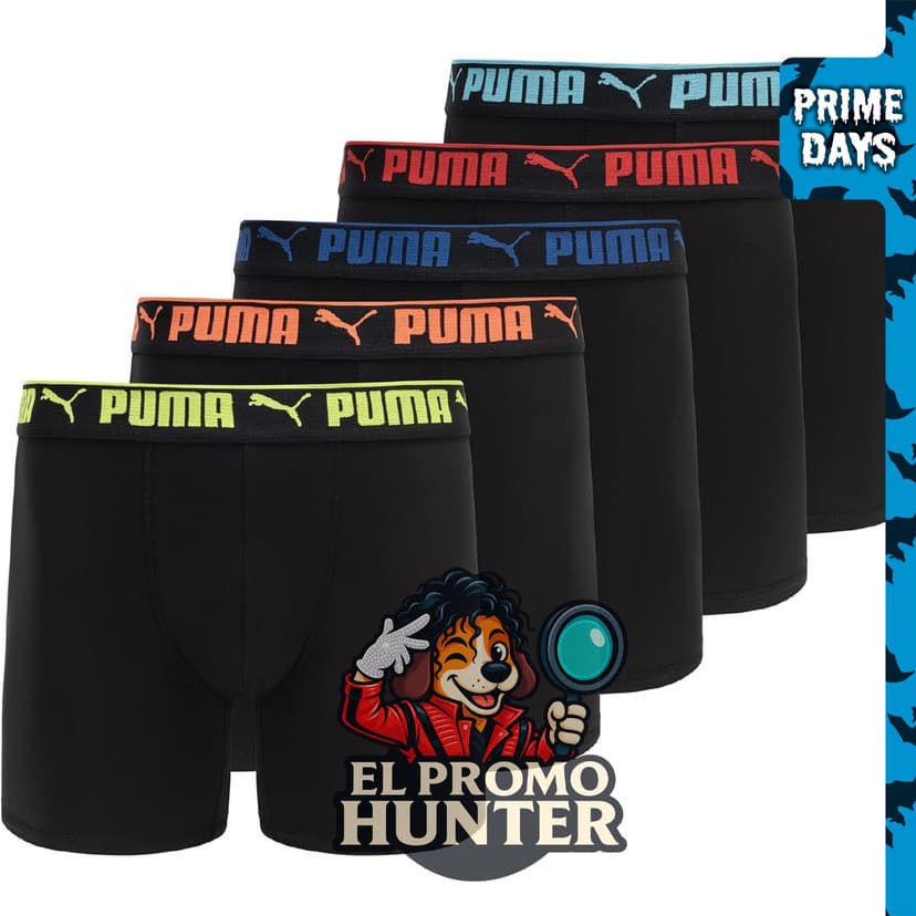 Paquete de 5 calzoncillos tipo bóxer Performance para hombre de PUMA.