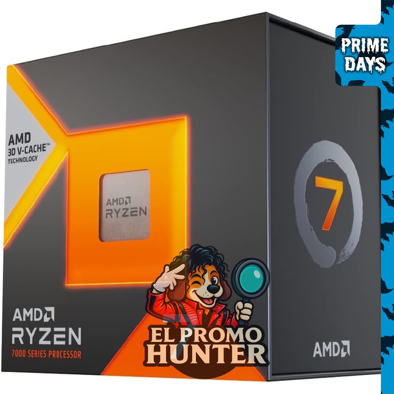 AMD Ryzen 7 7800X3D, procesador de escritorio con 8 núcleos y 16 hilos.