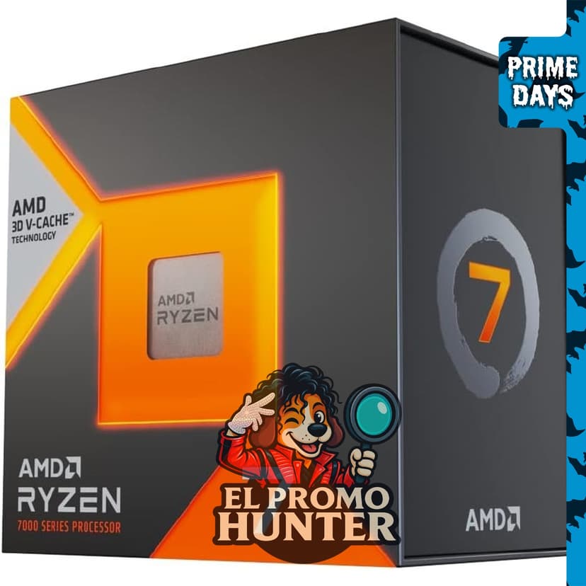 AMD Ryzen 7 7800X3D, procesador de escritorio con 8 núcleos y 16 hilos.