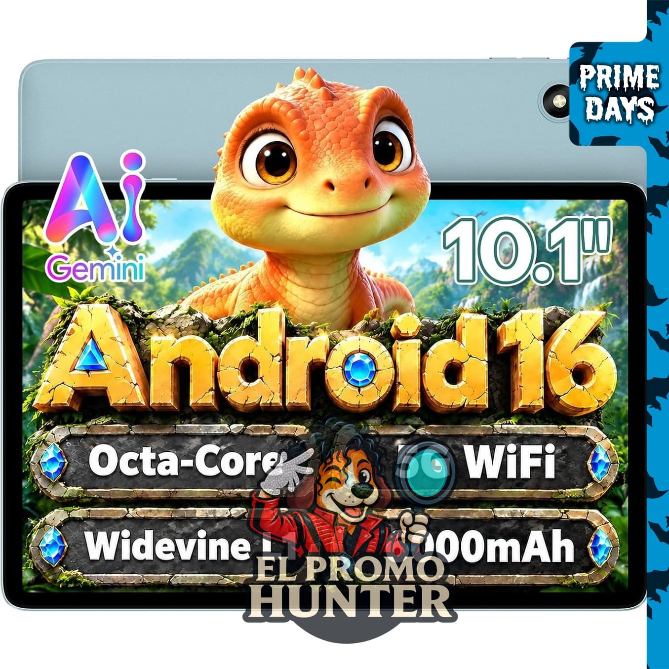 TECLAST Tableta Android P35 de 10" (25.4 cm), procesador Octa Core, compatible con Widevine L1.