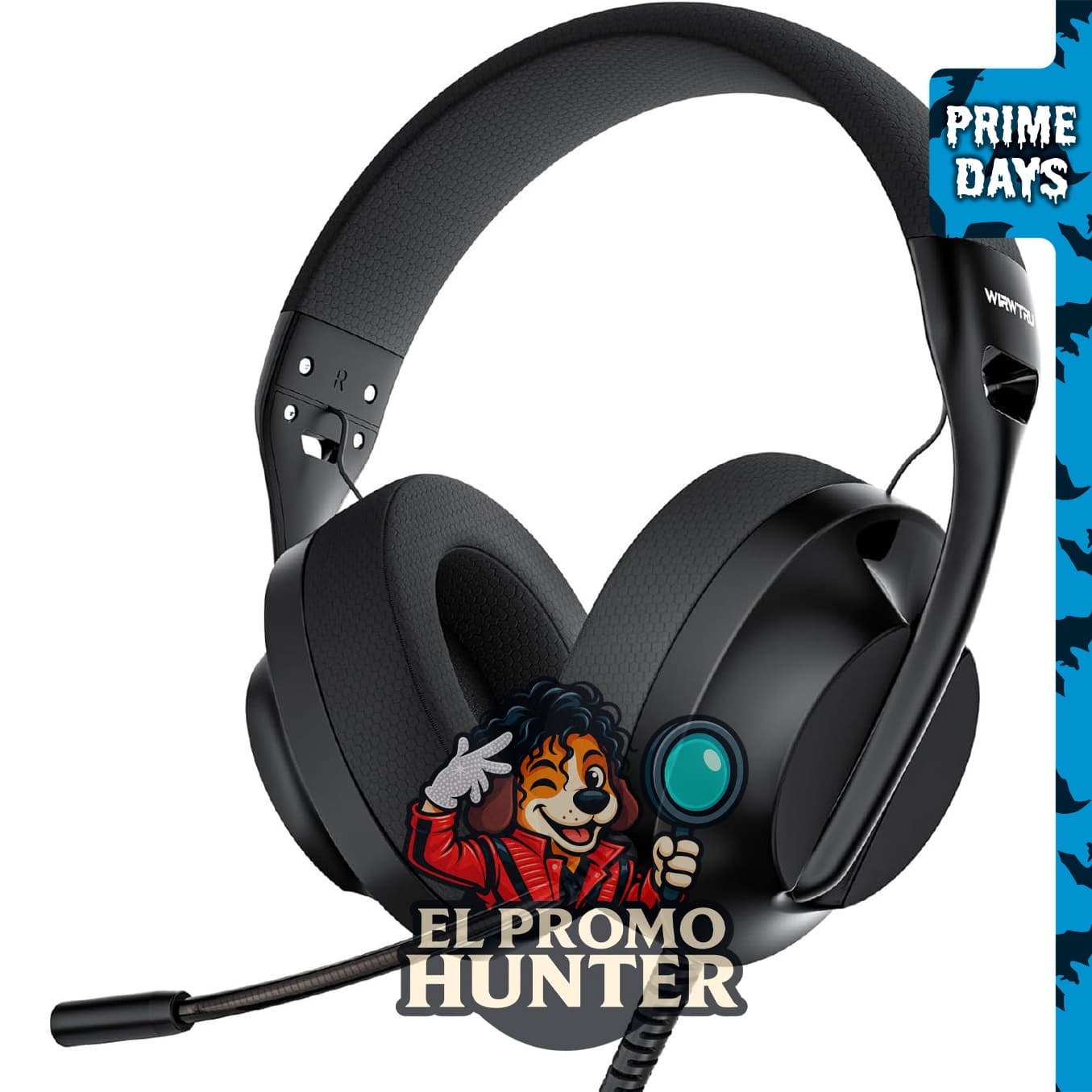 WIRWTRU Auriculares Gaming con cable para PS5, Xbox, Xbox Series X|S, PC, PS4.