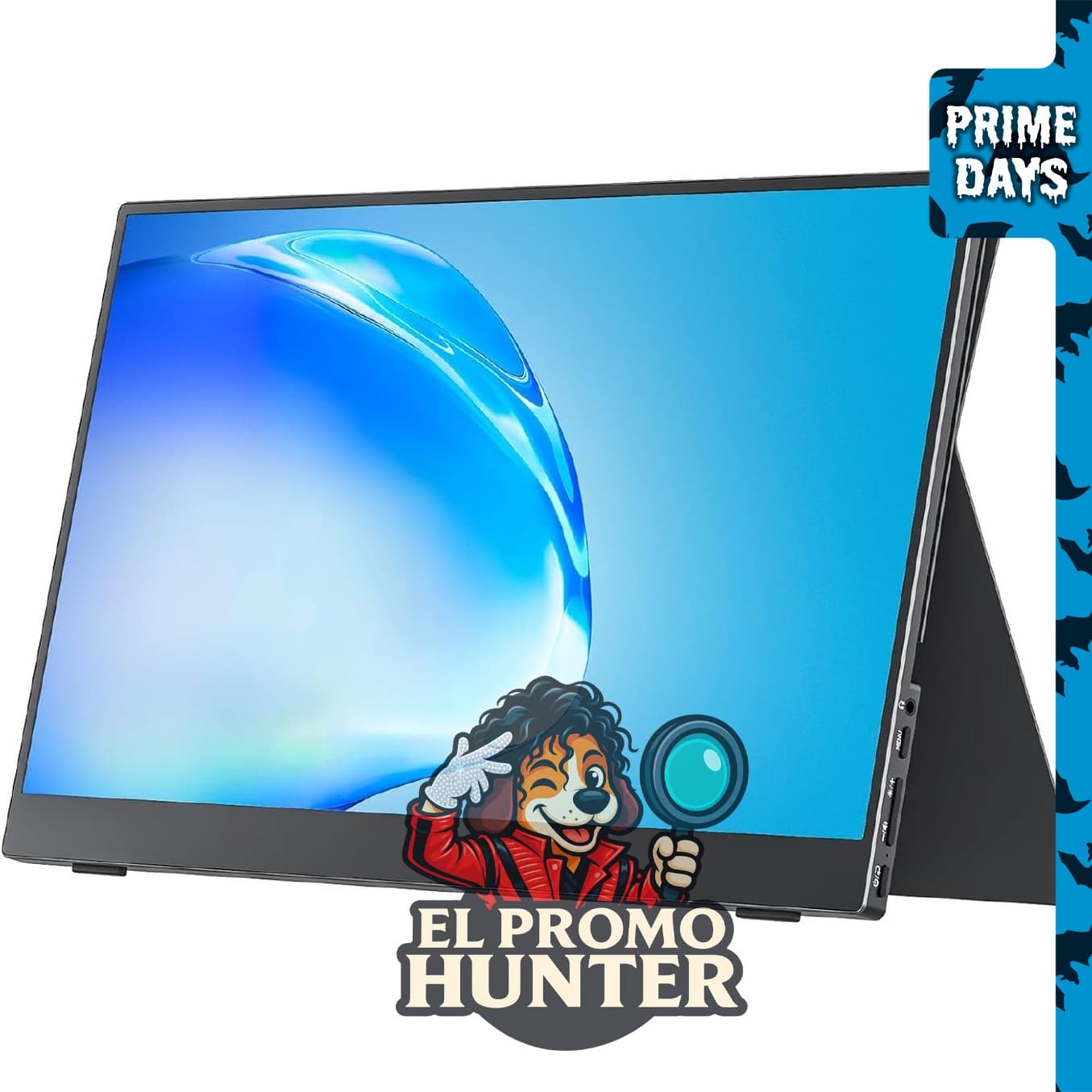cocopar Monitor portátil de 15.6" (39.6 cm) 1080P FHD, 60Hz, 85% sRGB, con altavoz, HDMI y USB-C.