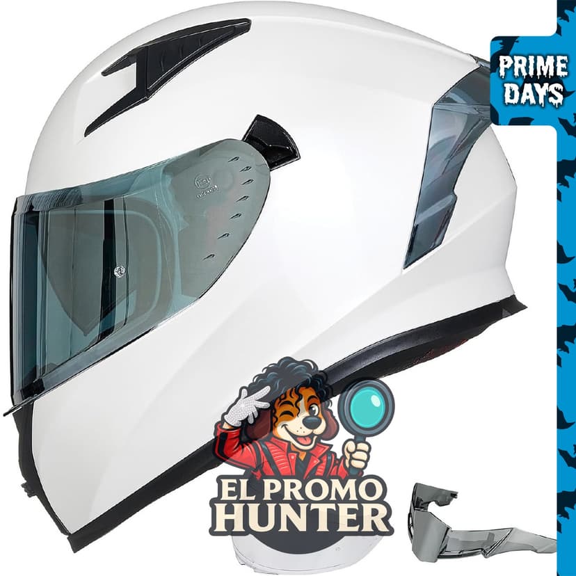 ILM Z501 Casco completo de motocicleta, compatible con viseras y aletas, certificado por DOT.