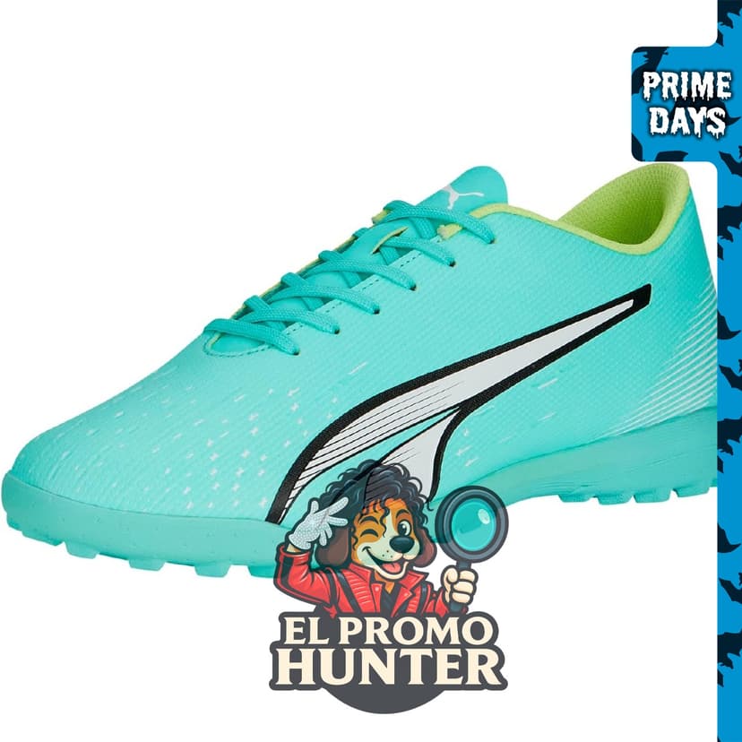 Botines de fútbol PUMA Ultra 6 Play Turf Trainer, diseñados para uso en césped artificial.