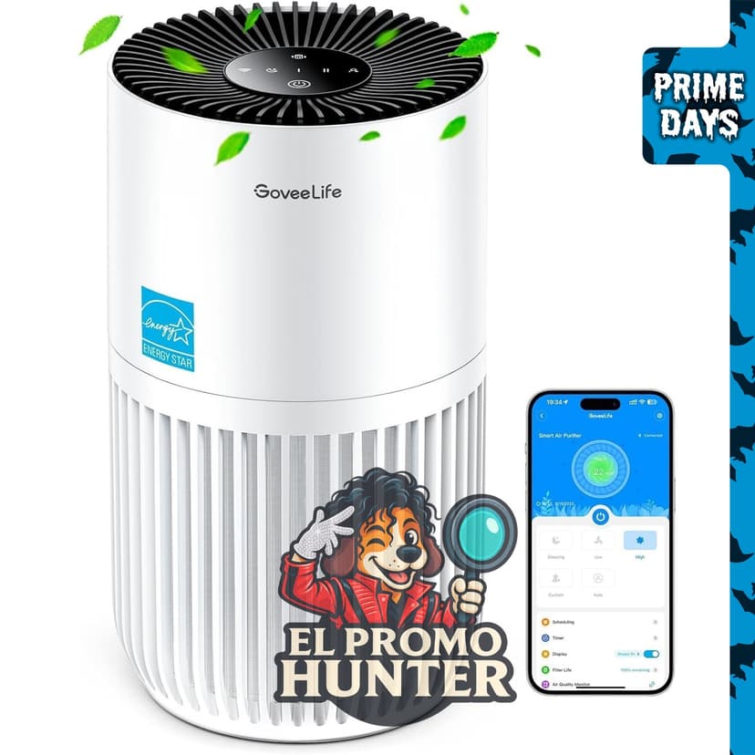 GoveeLife Mini purificador de aire inteligente para dormitorio.