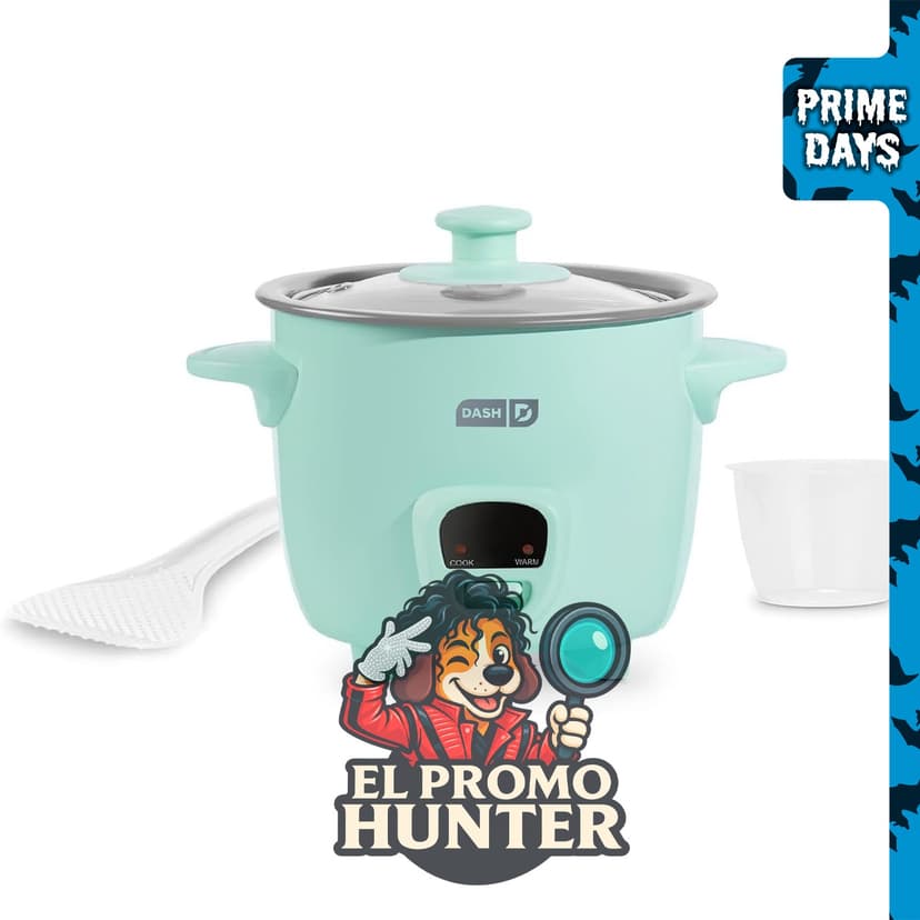 Dash Mini olla arrocera, olla antiadherente de cerámica extraíble de 2 tazas.