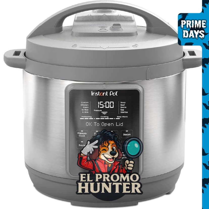 Instant Pot olla a presión eléctrica de 6 cuartos (5.7 L) 9 en 1, incluye funciones de arrocera, vaporera y más.