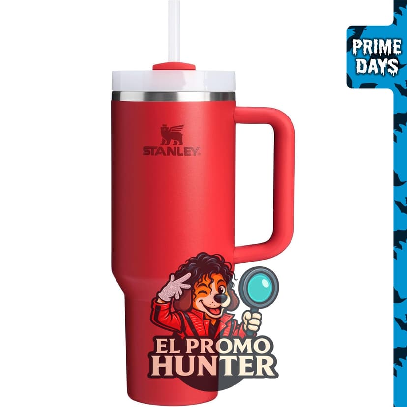 Stanley Quencher H2.0 - Vaso de acero inoxidable de 40 oz (1.18 L) con asa, pajilla y tapa FlowState giratoria.