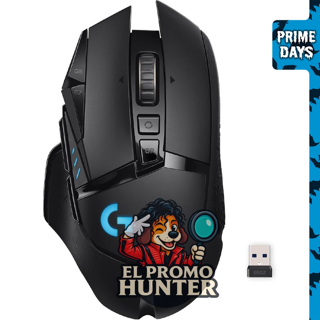 Logitech G502 Lightspeed Mouse Inalámbrico para Gaming, color negro.