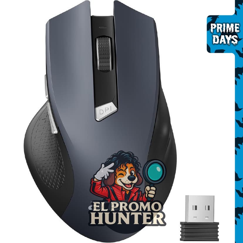 Ratón inalámbrico Acer para portátil, 2.4GHz, 3 niveles de DPI ajustables, 6 botones, 1600 DPI.