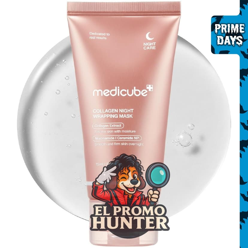 medicube Máscara de envoltura de colágeno, mascarilla facial despegable.