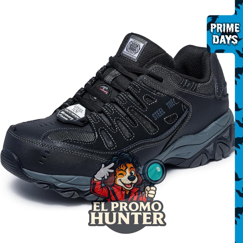 Skechers Men's Cankton Steel Toe Lace Up, calzado de seguridad con punta de acero.