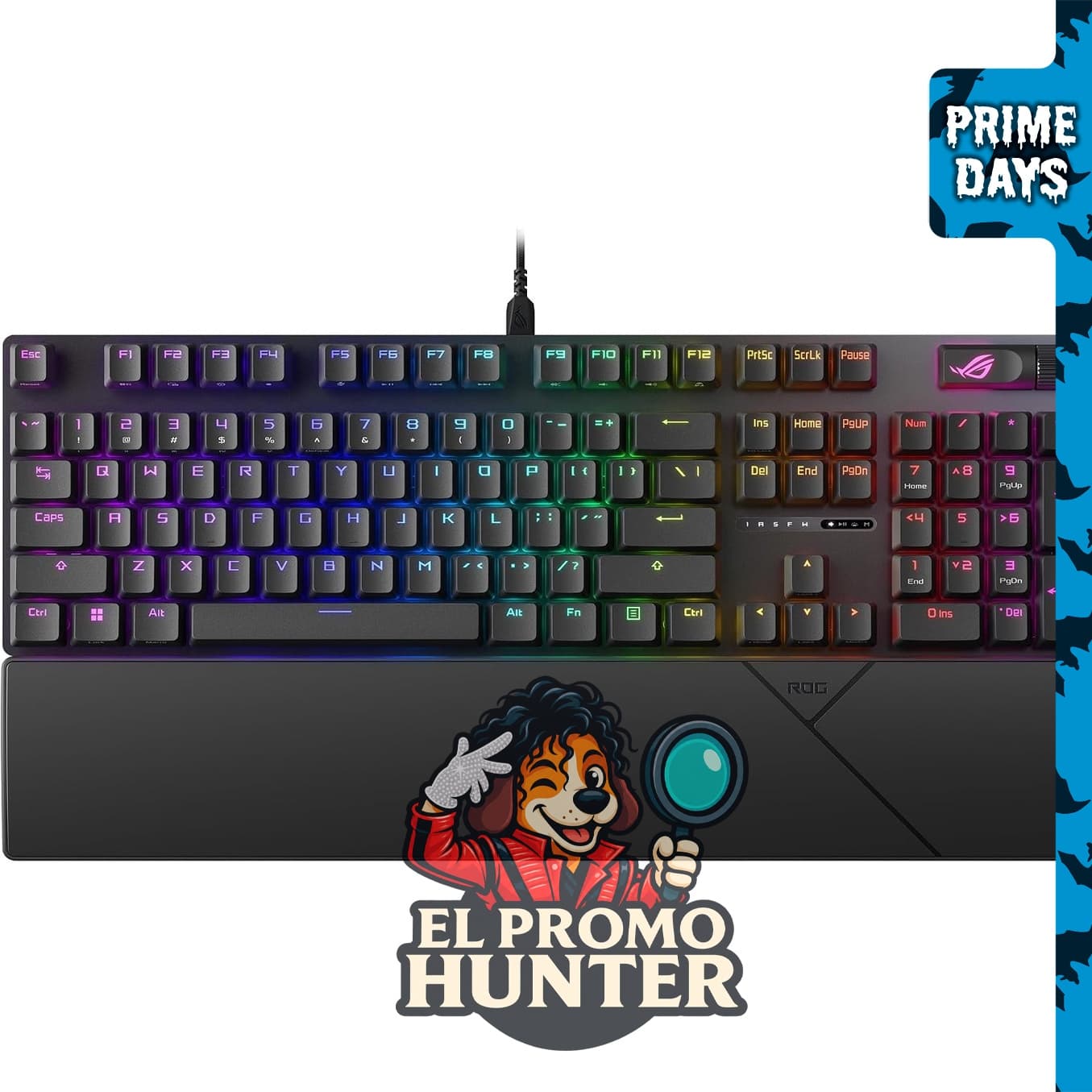 Teclado mecánico ASUS ROG Strix Scope II X con cable USB, 100% tamaño completo, interruptores ROG NX Snow V2.
