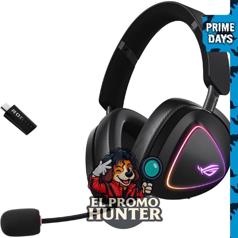ASUS ROG Delta II Auriculares inalámbricos para juegos con micrófono desmontable.