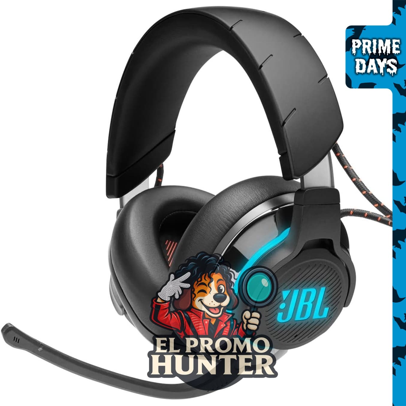 JBL Quantum 810 Wireless, auriculares inalámbricos para juegos con cancelación activa de ruido y Bluetooth.