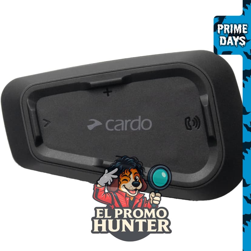 Cardo Systems Spirit - Auriculares de comunicación Bluetooth para motocicleta, altavoces delgados de 3.2 cm, impermeables.