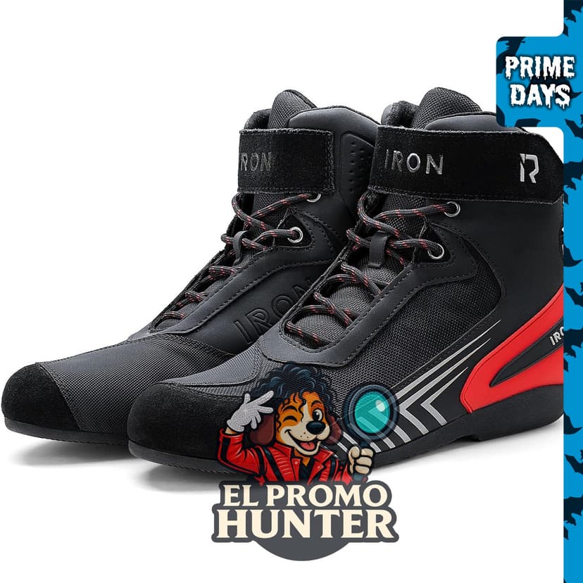 RIDEIRON Botas protectoras para montar en motocicleta para hombre.