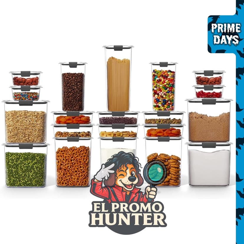 Rubbermaid Brilliance - Juego de 20 recipientes herméticos para almacenamiento de alimentos sin BPA.
