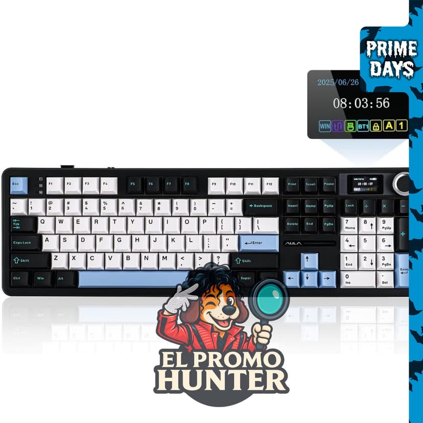 EPOMAKER X Aula F108 PRO Teclado inalámbrico para juegos con pantalla.