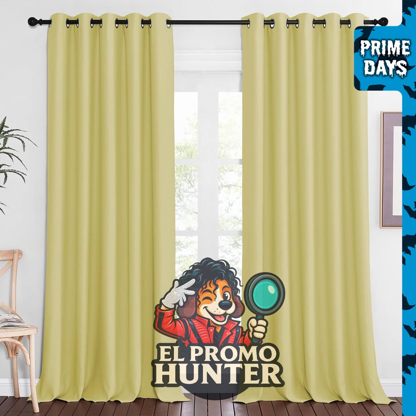Cortinas opacas NICETOWN de 84" (213 cm) con aislamiento térmico, 1 panel.