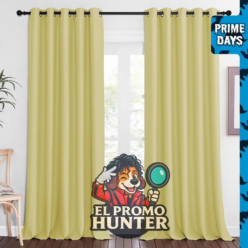 Cortinas opacas NICETOWN de 84" (213 cm) con aislamiento térmico, 1 panel.
