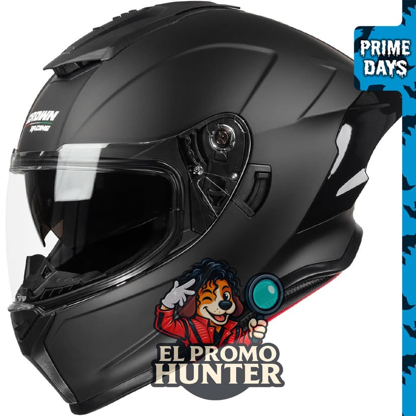 Casco de motocicleta LW600, certificado DOT, diseño de cara completa.