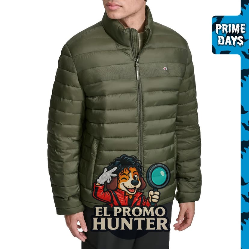 Champion Chaqueta plumífera plegable y ligera para hombre.