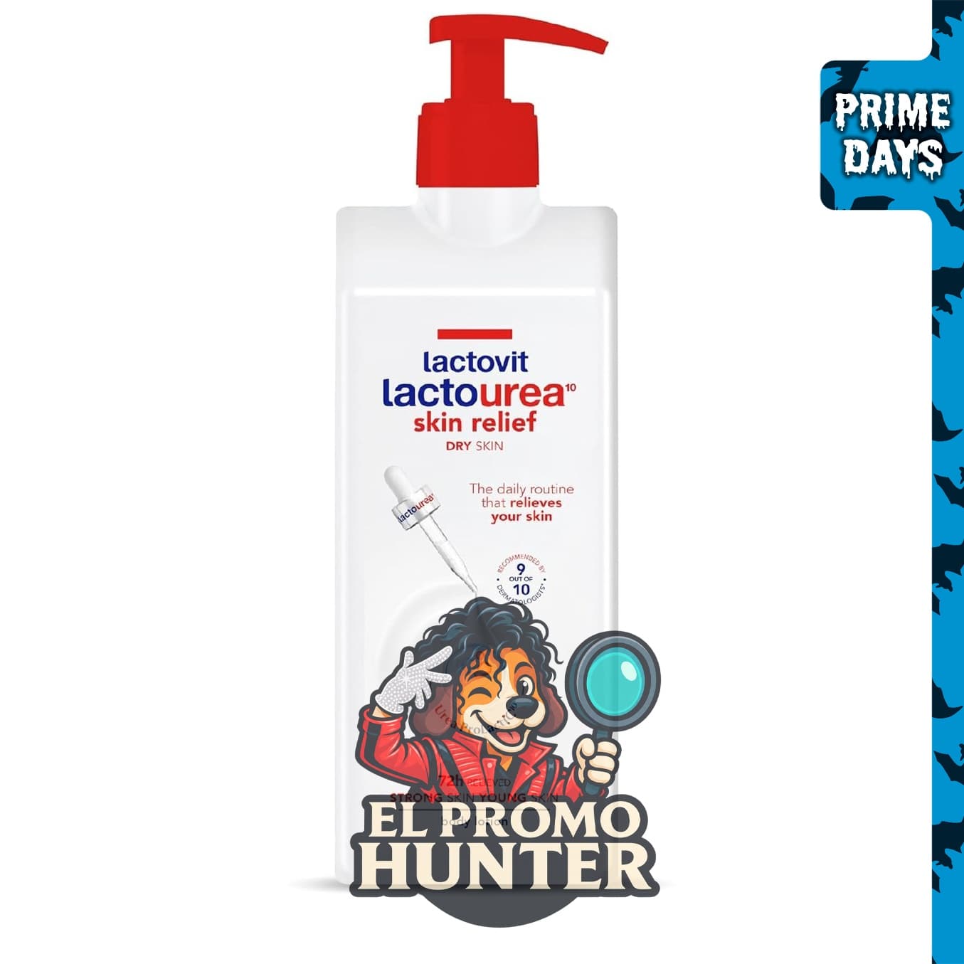 Lactovit Lactourea Loción Corporal de 400 ml para piel seca.