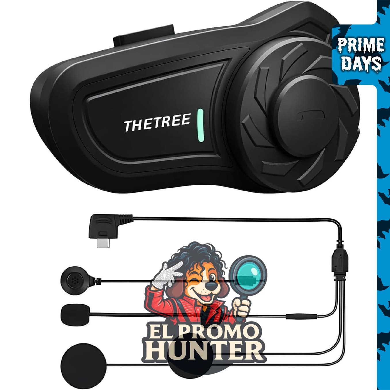 THETREE X2 intercomunicador Bluetooth para casco de motocicleta, permite escuchar música.