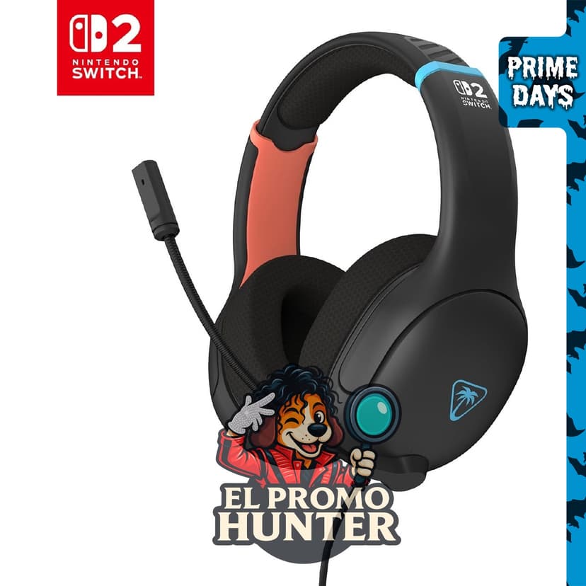 Turtle Beach Airlite Fit Wired Gaming Headset, licencia oficial para Nintendo Switch 2.