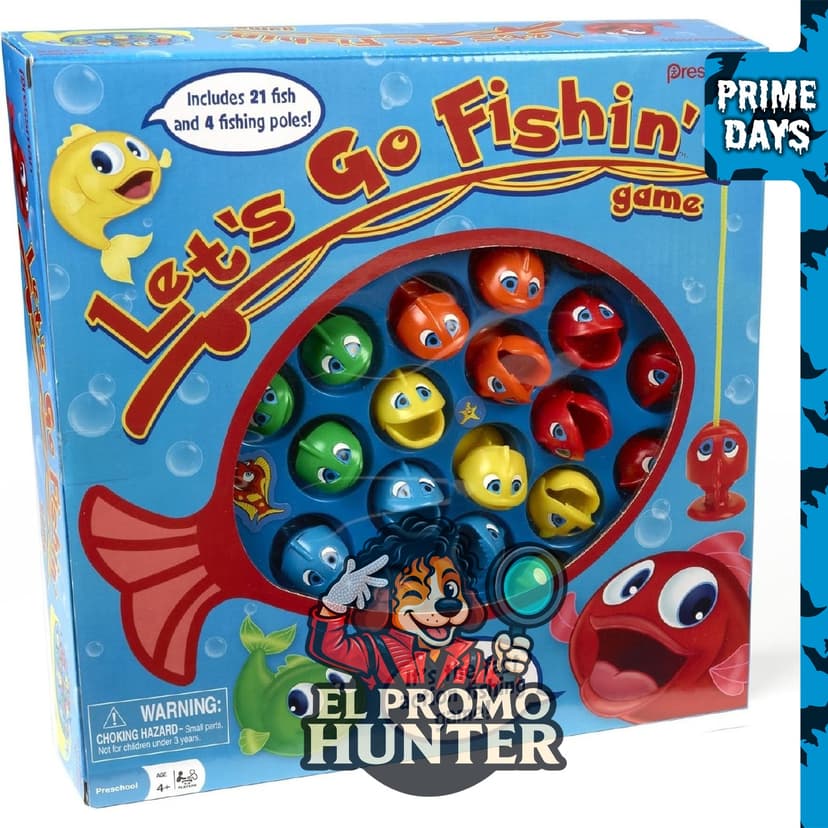 Juego de pesca Vete a pescar de Pressman, juego portátil para 1-4 jugadores.