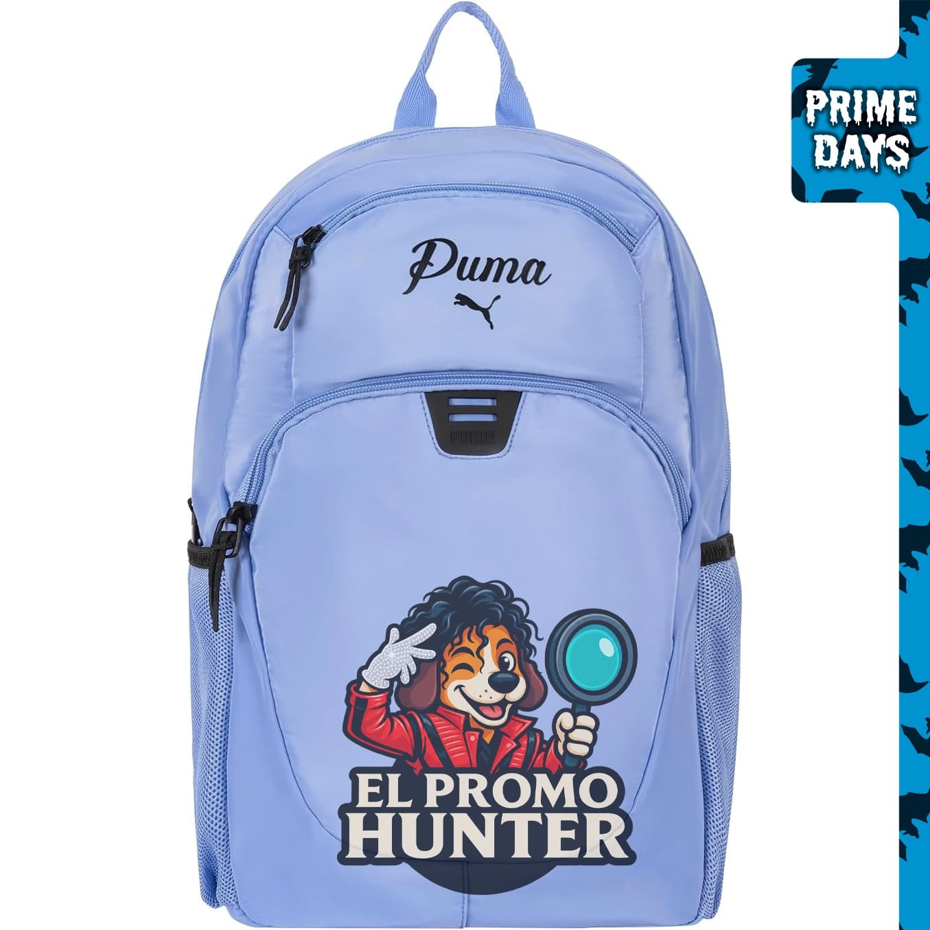 Mochila PUMA Women's Poppy en tela Memory con compartimento para laptop, correa para equipaje y bolsillos para botellas.