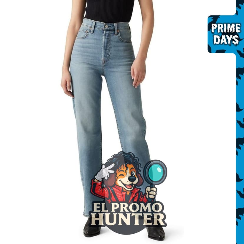 Jeans Levi's Ribcage Straight de longitud completa para mujer.