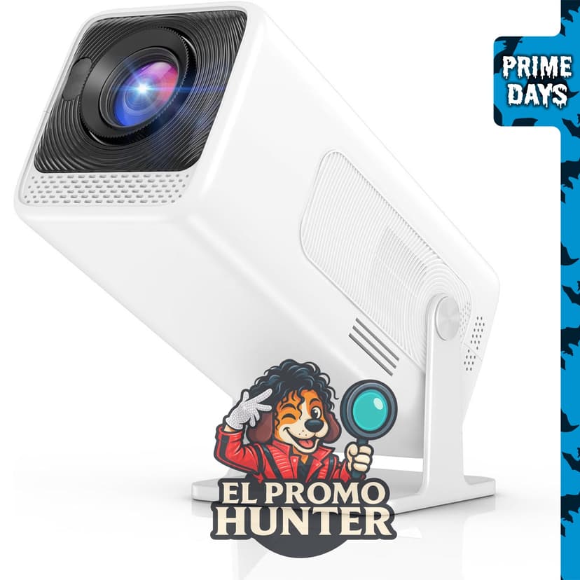 WISHOLY Mini Proyector Nativo 1080P, proyector portátil con WiFi y Bluetooth, compatible con 4K, HDMI y USB.