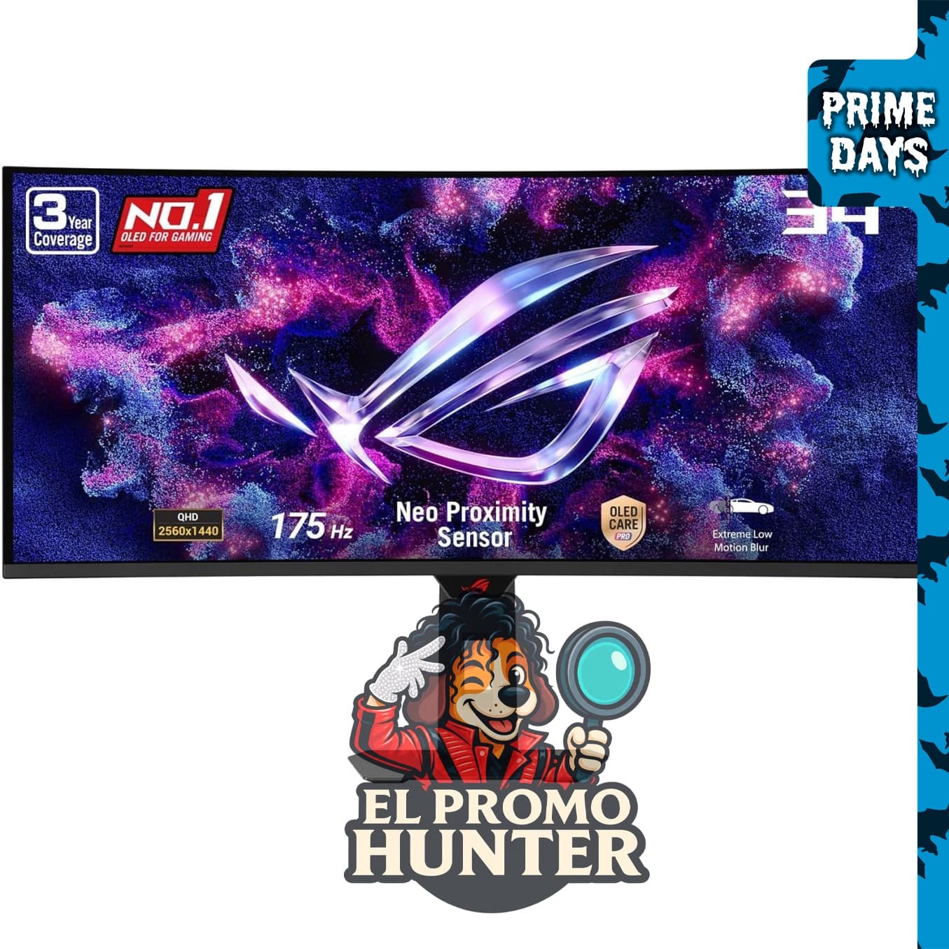ASUS ROG XG34WCDG Monitor OLED G-SYNC ultraancho de 34" (86 cm).