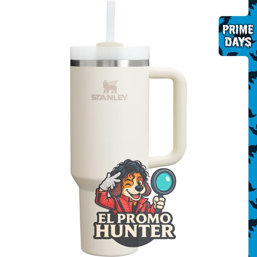 Stanley Quencher H2.0 - Vaso de acero inoxidable de 40 oz con asa, pajilla y tapa FlowState giratoria.