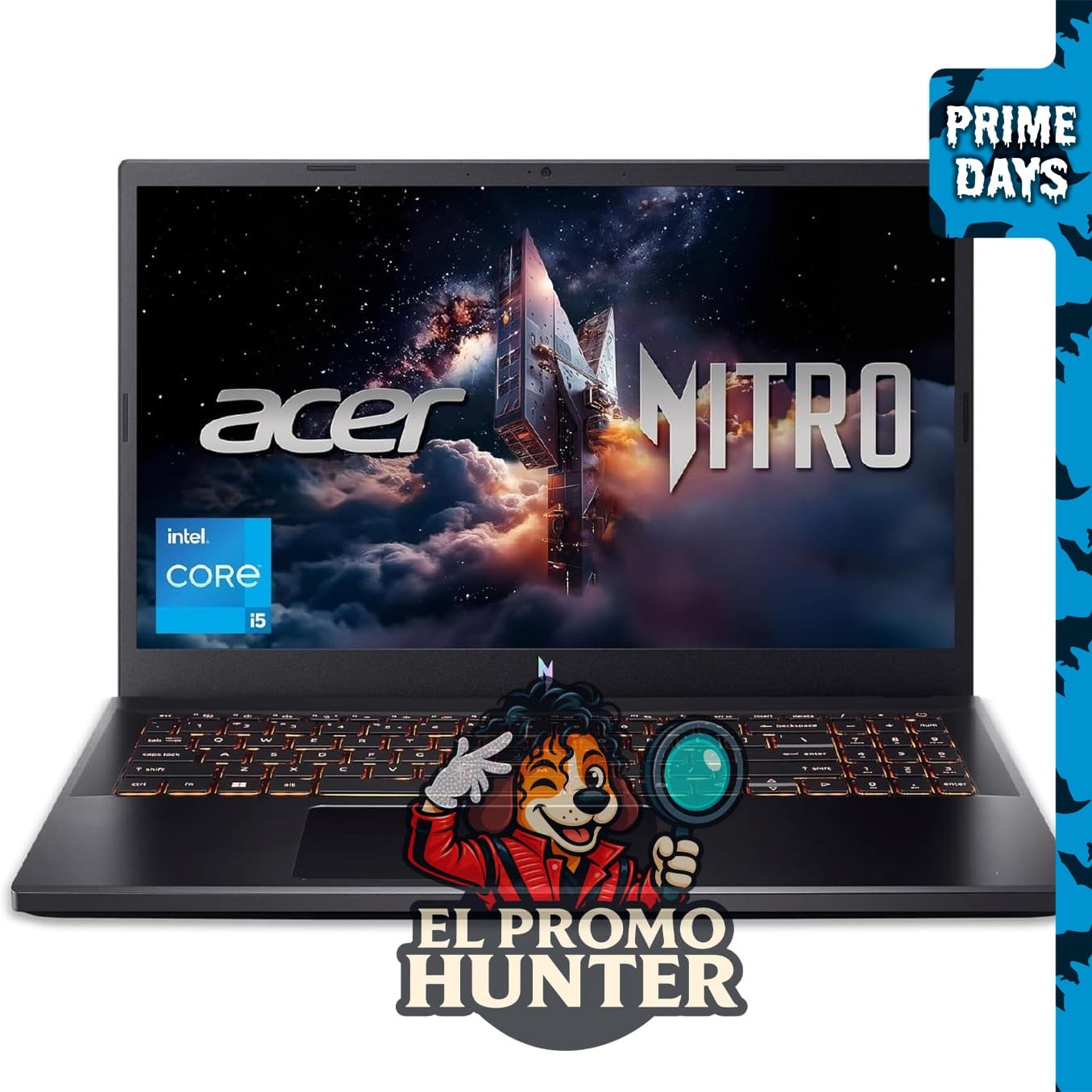 Acer Nitro V Gaming Laptop con procesador Intel Core i5-13420H, GPU NVIDIA GeForce RTX 4050, pantalla FHD de 15.6" y 165Hz.