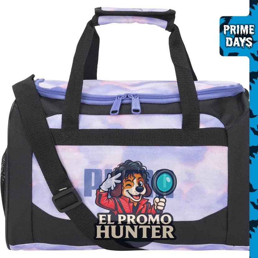 PUMA Transformation - Bolsa de lona juvenil de 14" (35.6 cm), color morado y azul brumoso, talla única.