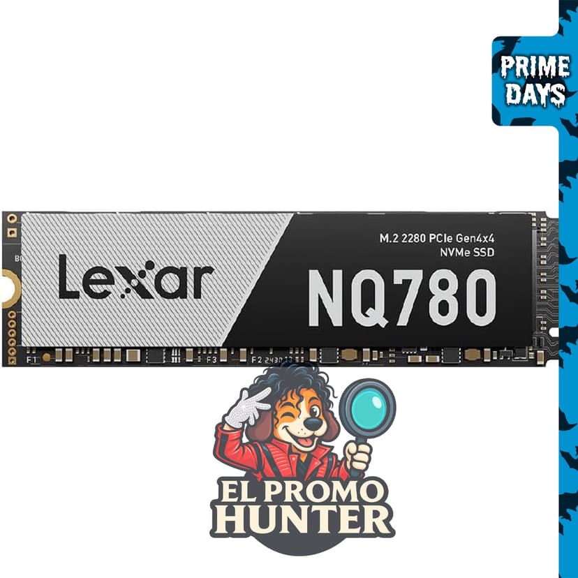 Lexar SSD NQ780 PCIe Gen4 NVMe M.2 2280 de 1 TB, hasta 6500/2500 MB/s de lectura/escritura.