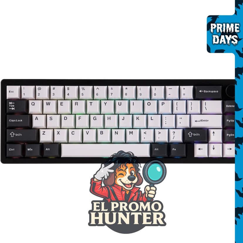 EPOMAKER Galaxy65, teclado mecánico inalámbrico con retroiluminación RGB y aluminio anodizado.