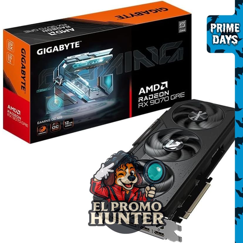 GIGABYTE Gaming Radeon RX 9070 GRE 12GB GDDR6, tarjeta gráfica PCI Express 5.0 ATX.