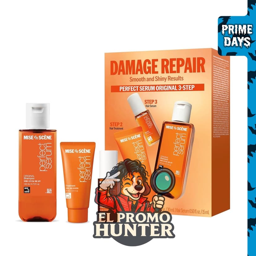 Mise En Scene Perfect Serum Kit de viaje para el cuidado del cabello.