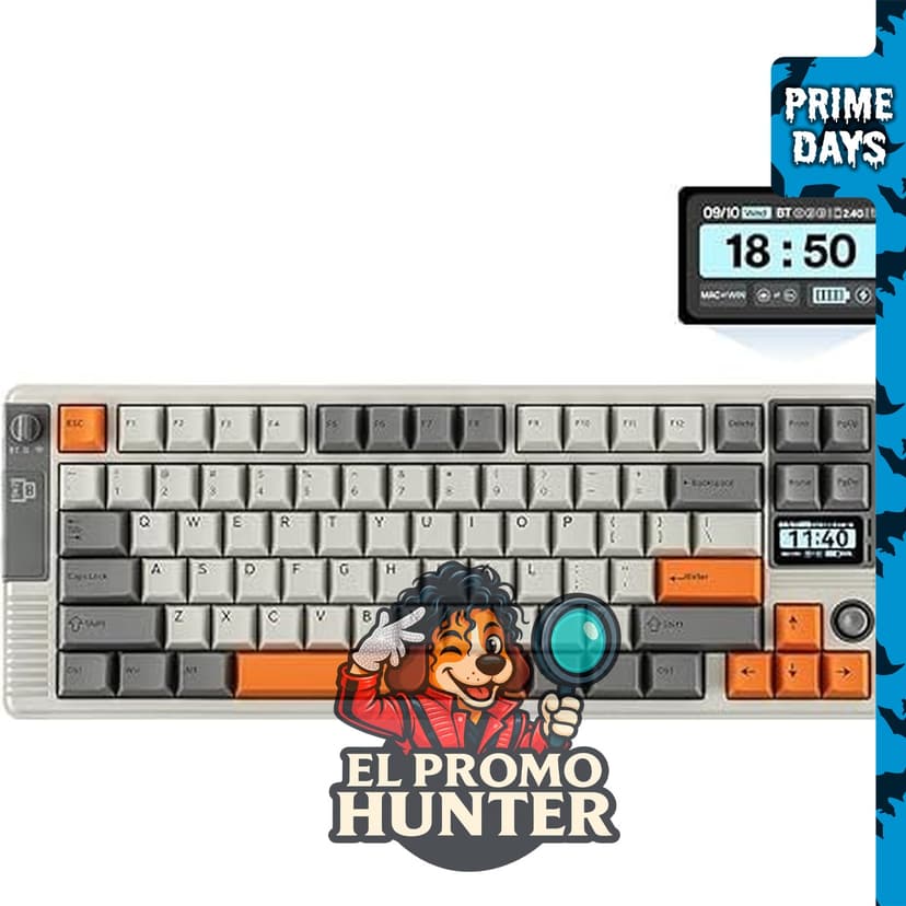 EPOMAKER Teclado mecánico inalámbrico RT85 con joystick y pantalla.