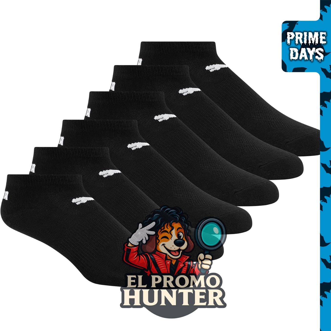 PUMA Paquete de 6 calcetines de corredor para mujer.