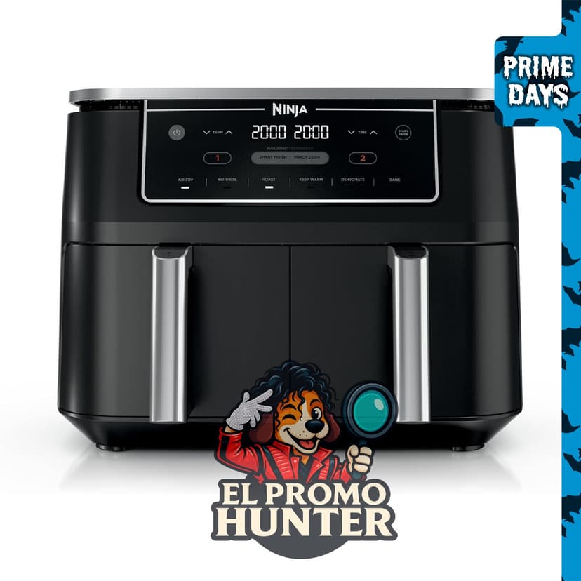 Ninja Foodi Air Fryer DZ302, freidora de aire de 10 Qt, 6 funciones, color negro.