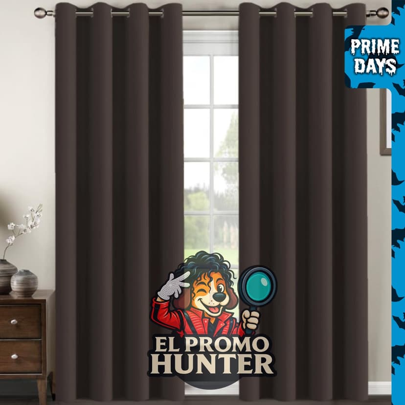 H.VERSAILTEX Cortinas blackout extralargas de 52" x 96" (132 cm x 244 cm) con aislamiento térmico y ojales, color marrón chocolate.