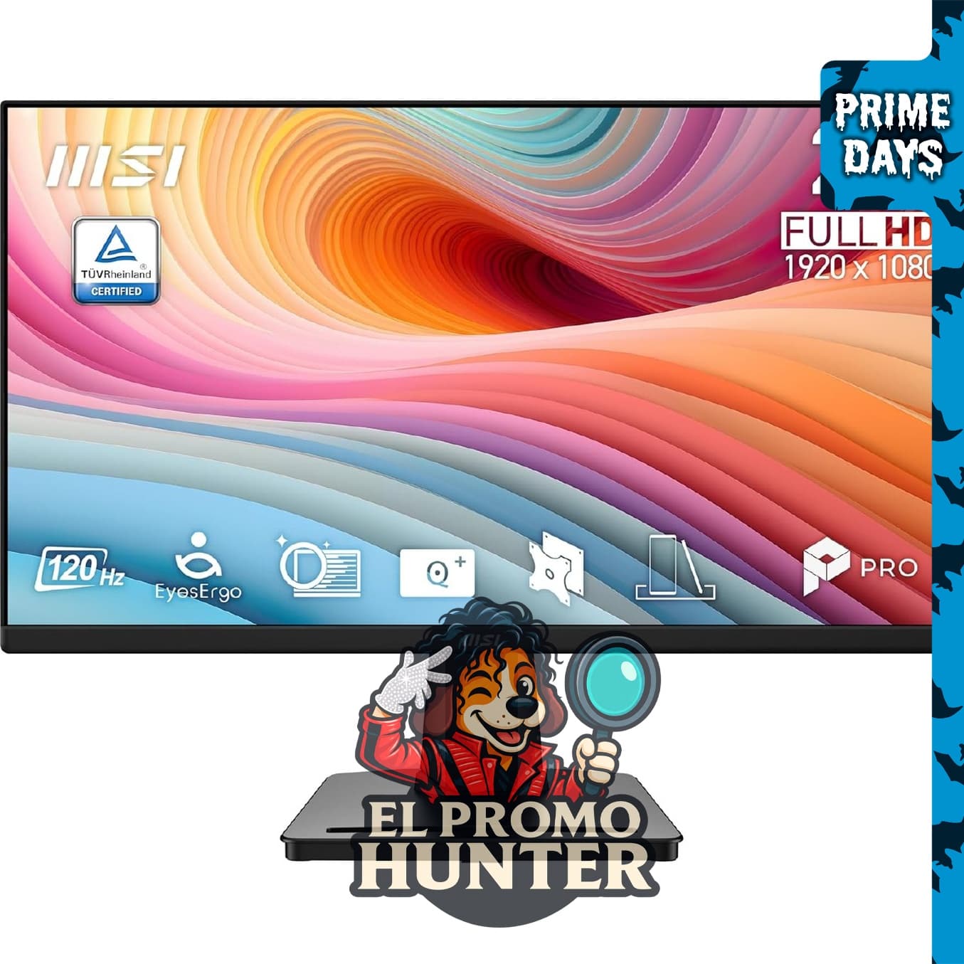 MSI PRO MP225 E12VL, monitor IPS de 22" (56 cm) con resolución 1920 x 1080 (FHD), 120Hz, 1 ms.